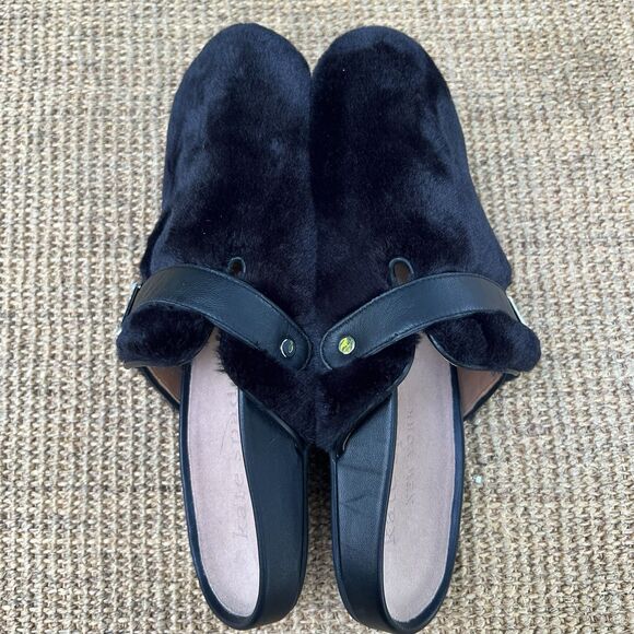 Kate Spade New York Cici Faux Fur Clogs Gem Buckle - Picture 7 of 7